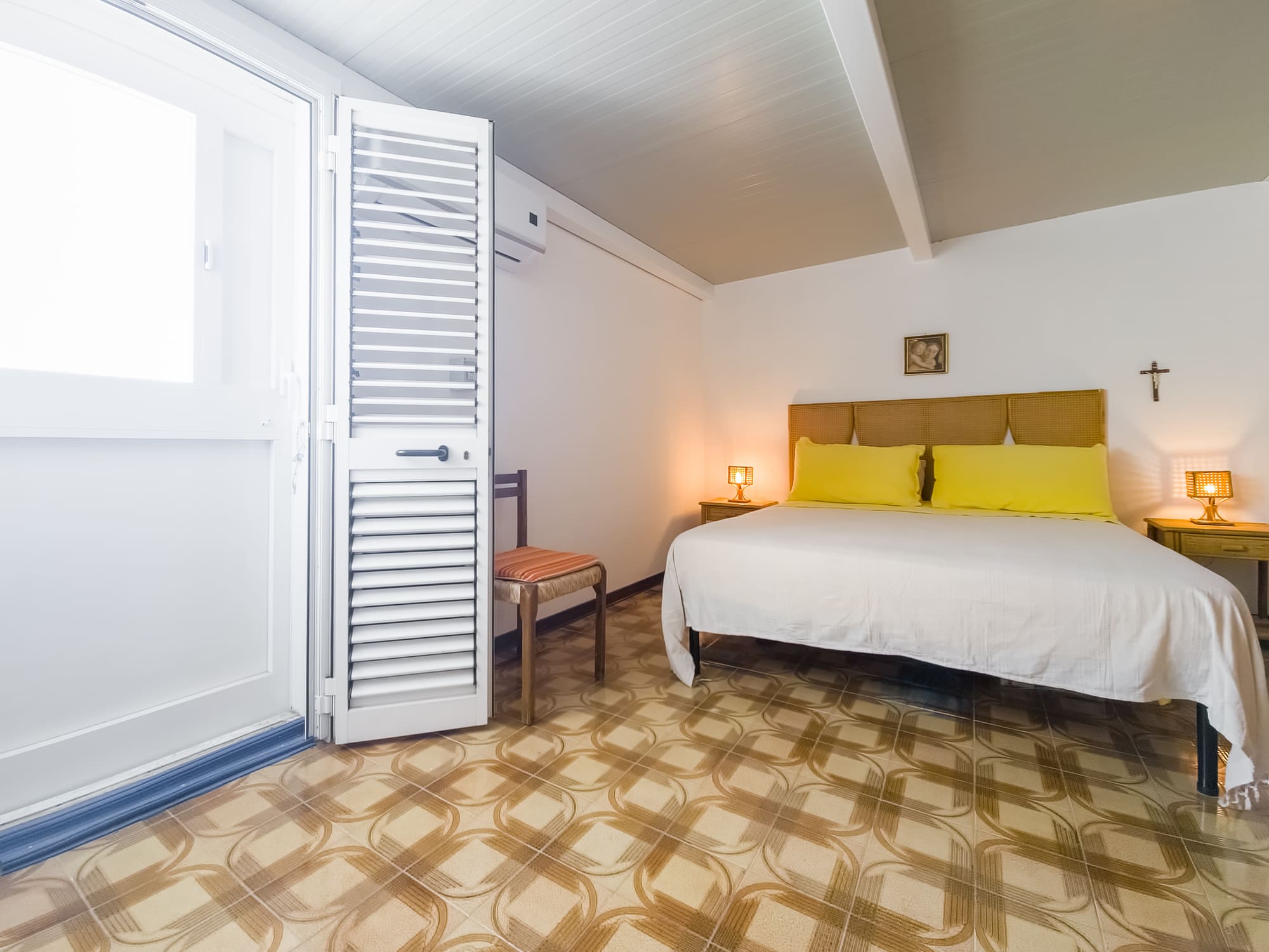 La camera da letto dell'Attico, a Porto Cesareo