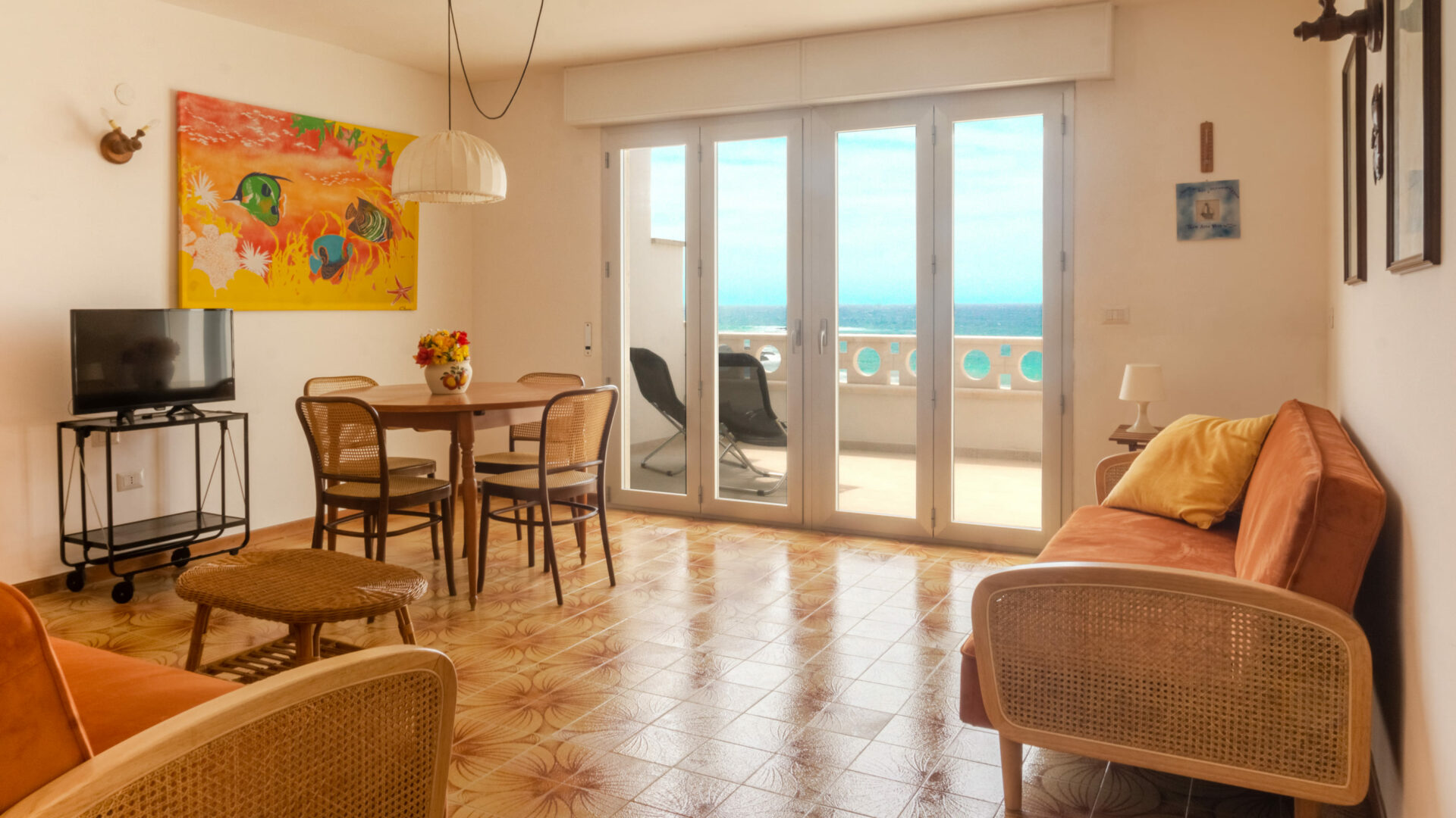 La visuale sul mare, dell'Attico di Porto Cesareo